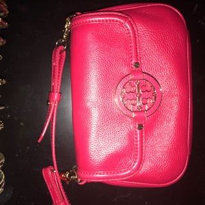 Red mini Tory Burch messenger bag